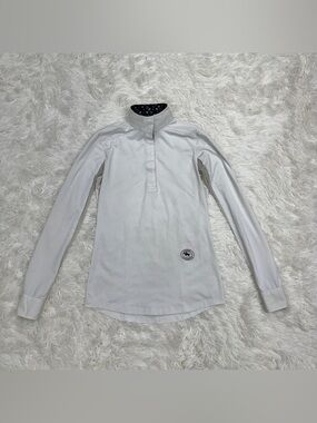 Women’s XS White Essex Classics Long Sleeve Horseback Riding Show Shirt